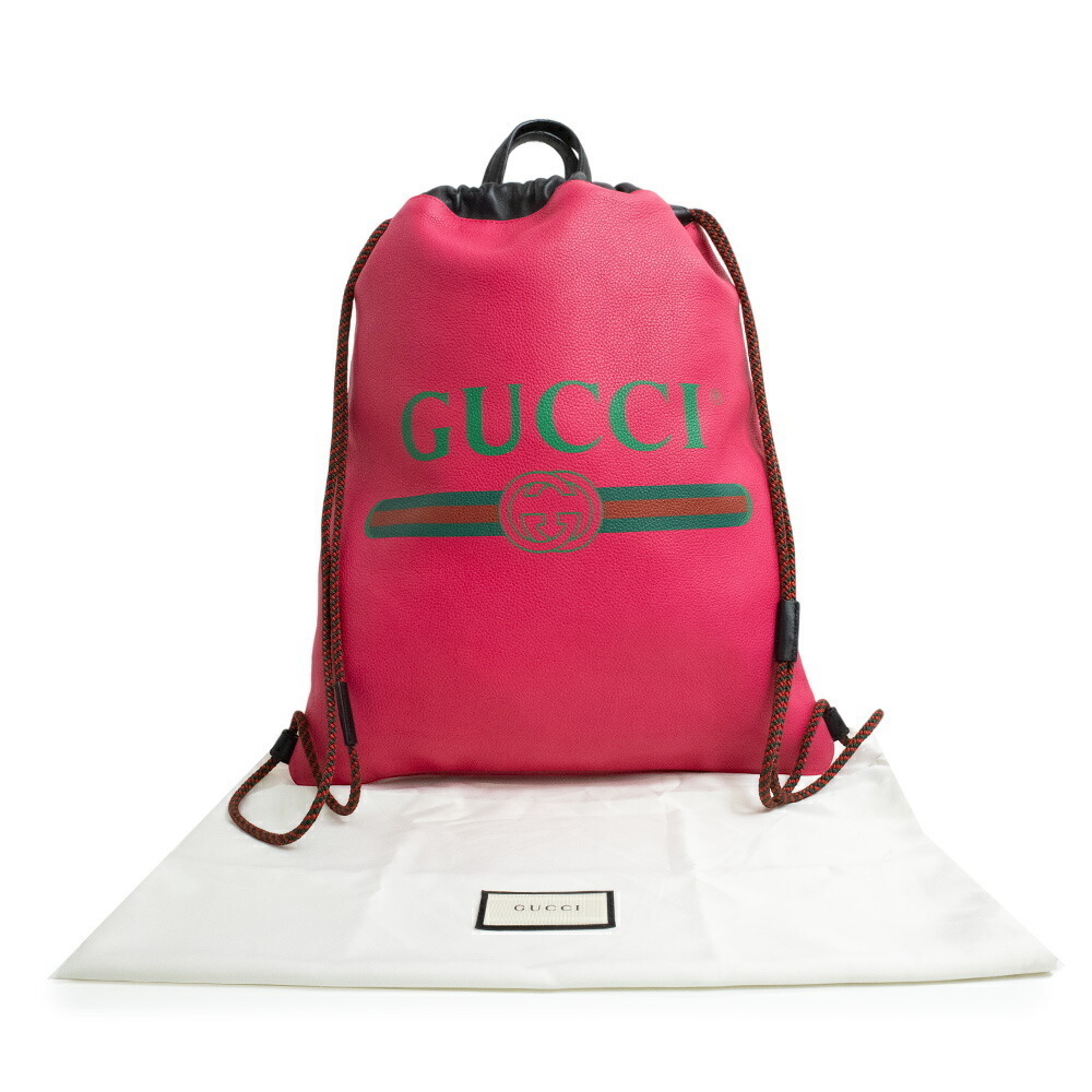 Gucci Logo Drawstring Knapsack Daypack Backpack P… - image 2